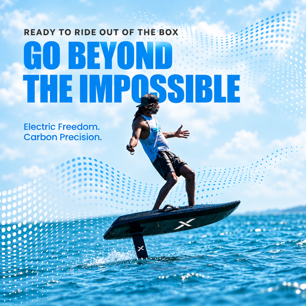 WaveX™ Electric Hydrofoil Carbon-Fiber SurfBoard Kit